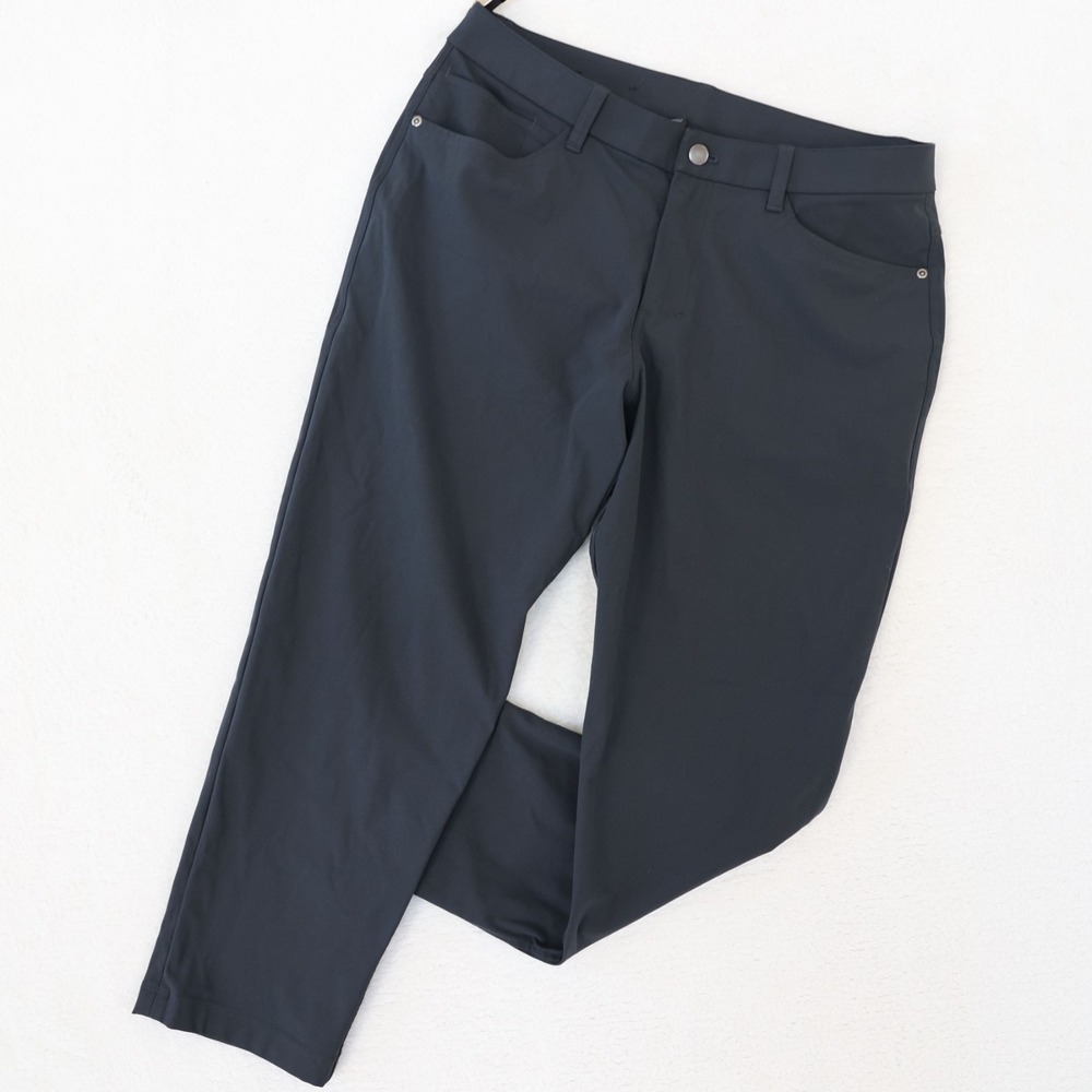 Lululemon ABC Pants Men's‎ 32 x 26 Gray Classic-Fit 5 Pocket Wrinkle-Resistant